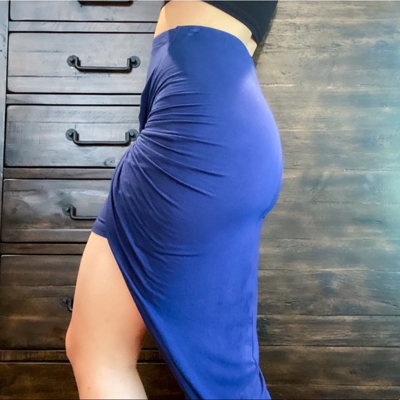 High-Low Twist Bodycon Mini Skirt - NWOT - Picture 3 of 10